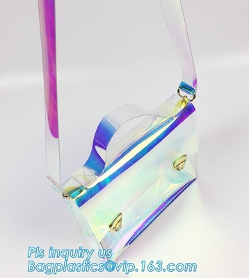 Shoulder Handbag PVC Tote Bag, Hologram Kalemlik Gammaray Pvc PU Laser Reflective Shoulder Tote bag, handbag beach shoul