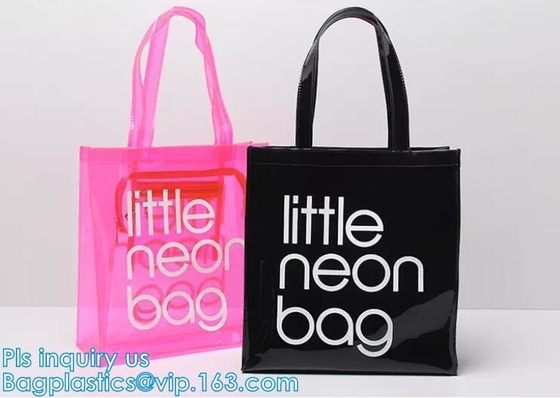 Eco friendly PVC zipper bag/pvc clear bag/PVC handle bag, Clear PVC handle bag, Clear plastic carrier bag, Superior qual