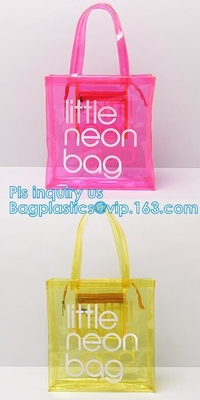 Eco friendly PVC zipper bag/pvc clear bag/PVC handle bag, Clear PVC handle bag, Clear plastic carrier bag, Superior qual