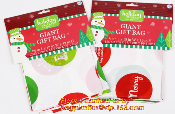 table bag BIODEGRADABLE Christmas tree removal bag, hot sale drawstring chirstmas santa sack gift bag