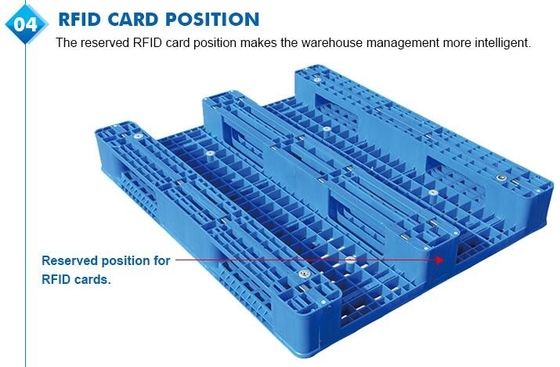 100% Virgin HDPE wear-resistant anti-slip stackable plastic pallet, China Manufacturer accept custom standard stacking p